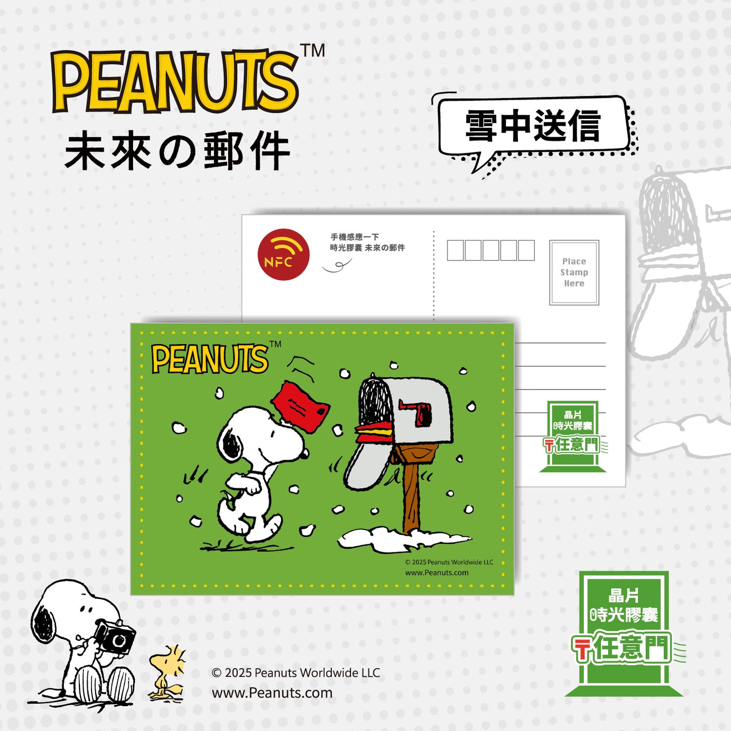 Snoopy Postal Friendship Chip Postcard - Snowmail